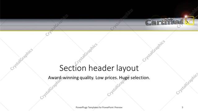 Section Header presentation slide layout