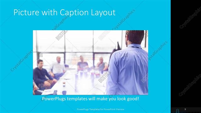 Picture with Caption presentation slide layout
