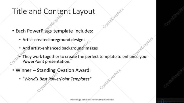 Title and Content presentation slide layout