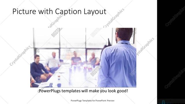 Picture with Caption presentation slide layout