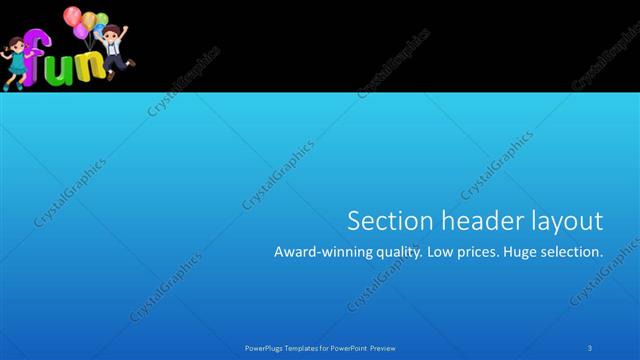 Section Header presentation slide layout