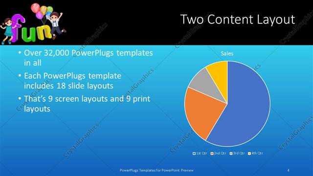 Two Content presentation slide layout