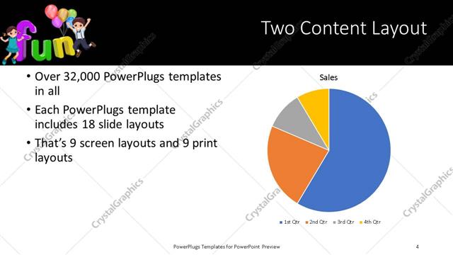 Two Content presentation slide layout