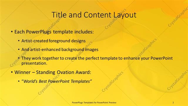 Title and Content presentation slide layout