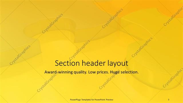 Section Header presentation slide layout