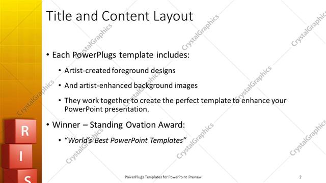 Title and Content presentation slide layout