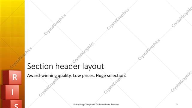 Section Header presentation slide layout