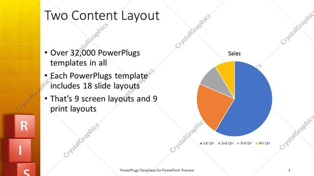 Two Content presentation slide layout
