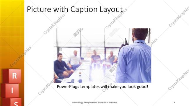 Picture with Caption presentation slide layout