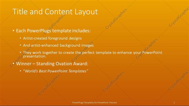 Title and Content presentation slide layout