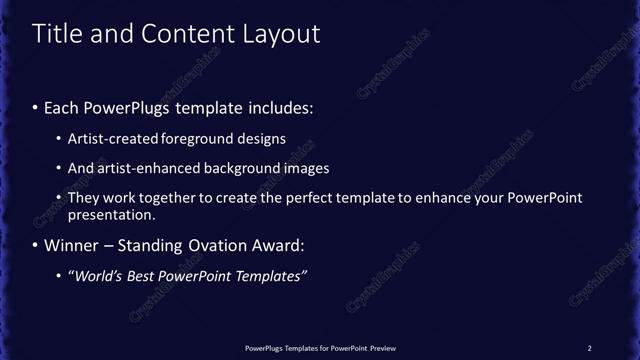 Title and Content presentation slide layout