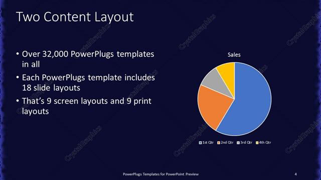 Two Content presentation slide layout