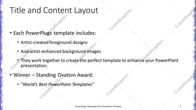 Title and Content presentation slide layout