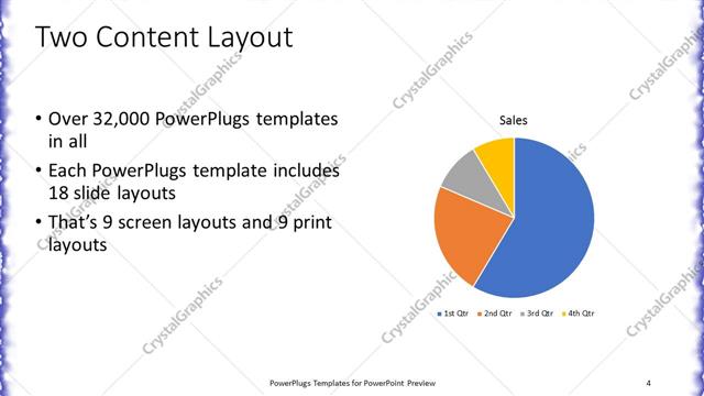 Two Content presentation slide layout