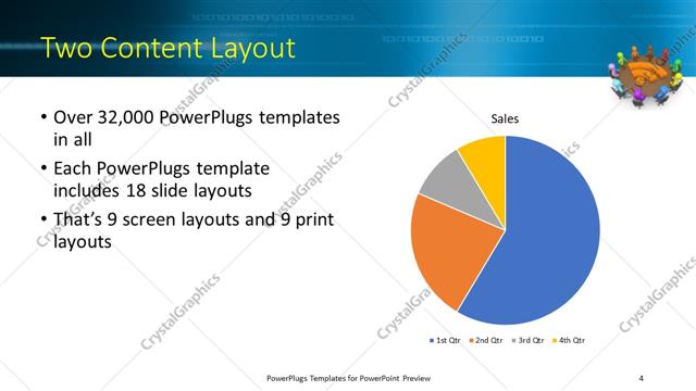 Two Content presentation slide layout