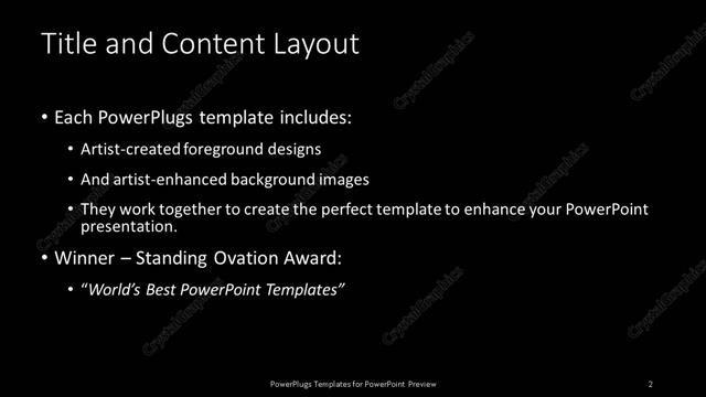 Title and Content presentation slide layout