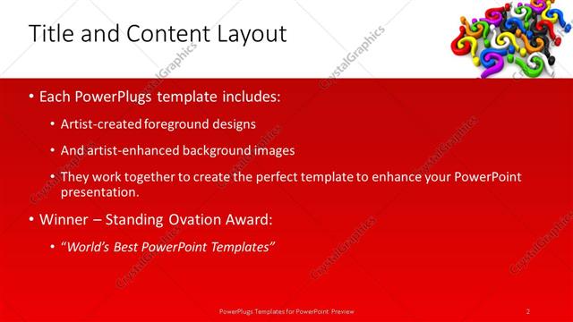 Title and Content presentation slide layout