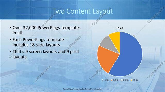 Two Content presentation slide layout