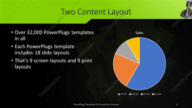 Two Content presentation slide layout