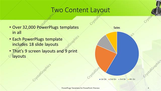 Two Content presentation slide layout