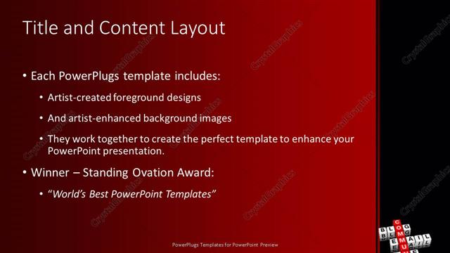 Title and Content presentation slide layout