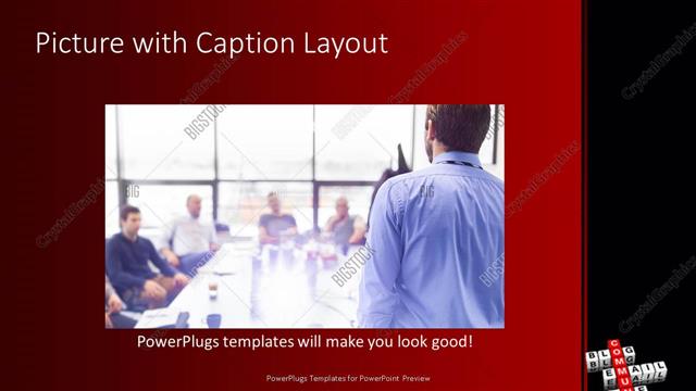 Picture with Caption presentation slide layout