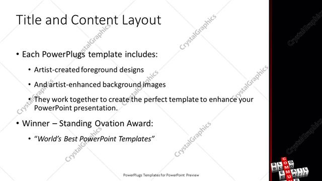 Title and Content presentation slide layout