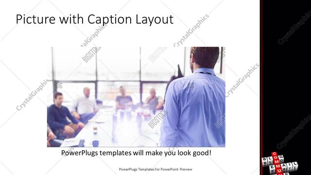 Picture with Caption presentation slide layout
