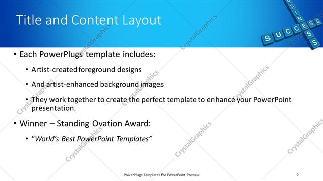 Title and Content presentation slide layout