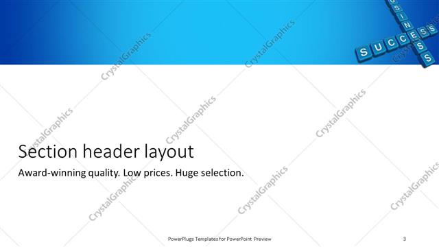 Section Header presentation slide layout