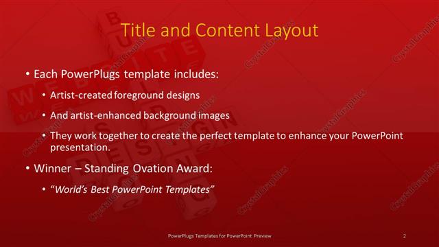 Title and Content presentation slide layout