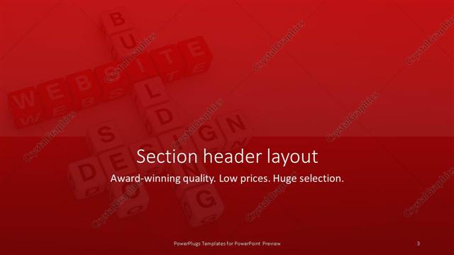 Section Header presentation slide layout