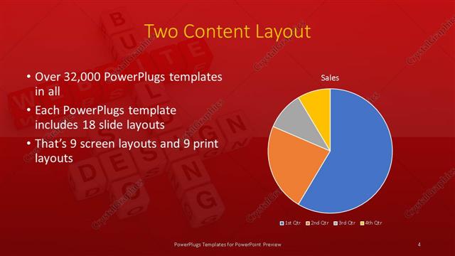 Two Content presentation slide layout