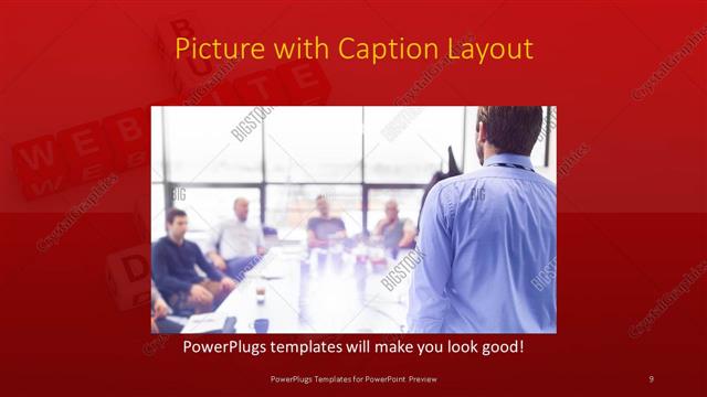 Picture with Caption presentation slide layout