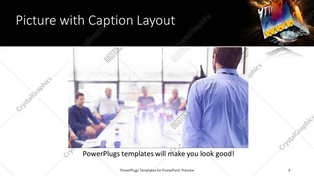 Picture with Caption presentation slide layout