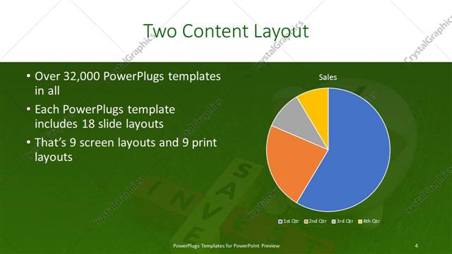 Two Content presentation slide layout