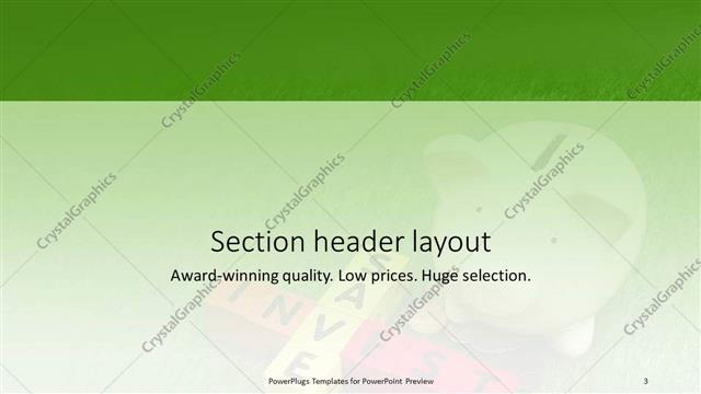 Section Header presentation slide layout