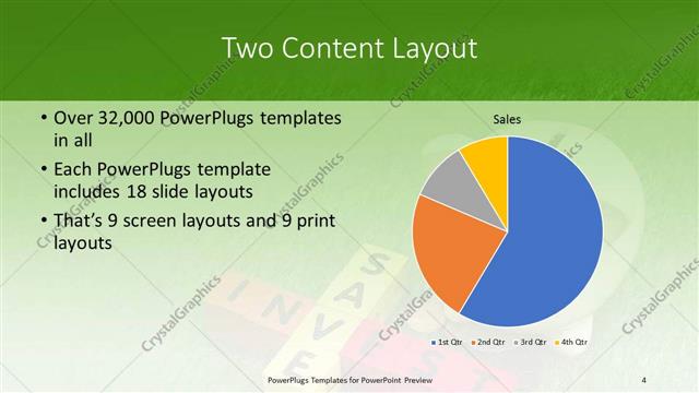 Two Content presentation slide layout