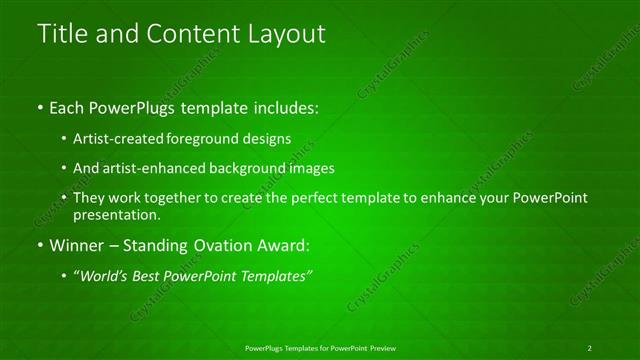Title and Content presentation slide layout