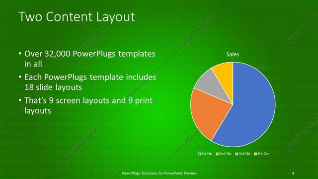 Two Content presentation slide layout