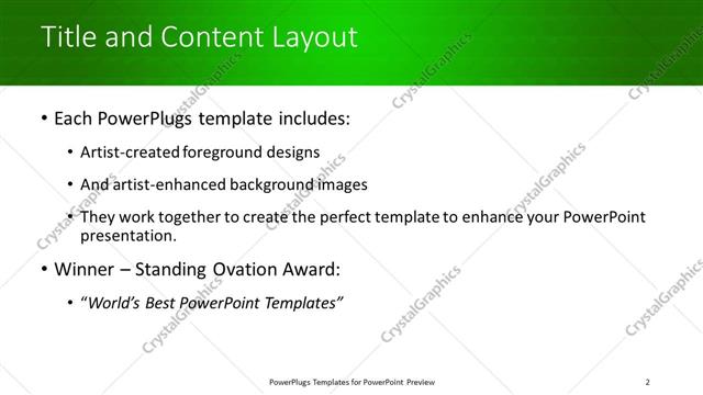 Title and Content presentation slide layout