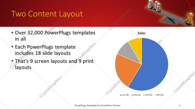 Two Content presentation slide layout