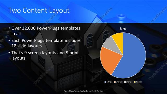 Two Content presentation slide layout