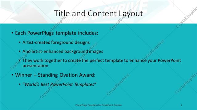Title and Content presentation slide layout
