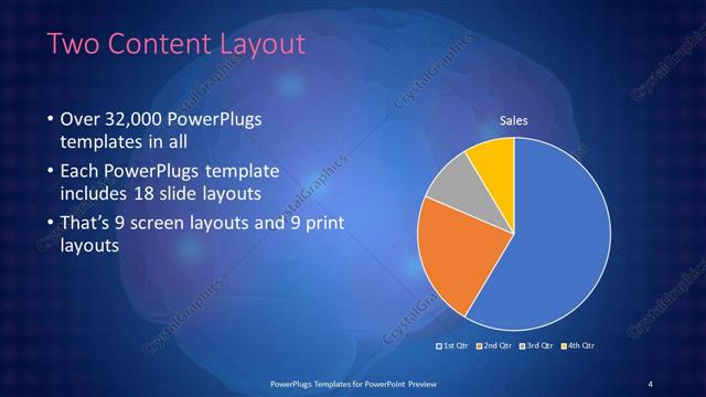 Two Content presentation slide layout