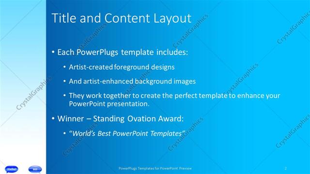 Title and Content presentation slide layout