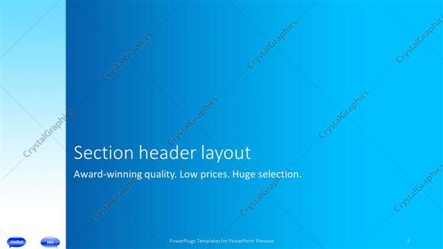 Section Header presentation slide layout