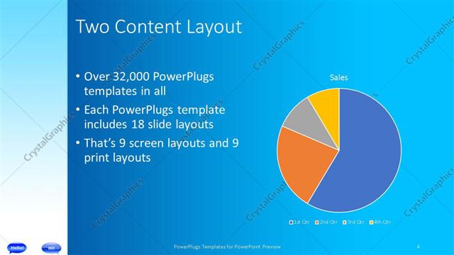 Two Content presentation slide layout