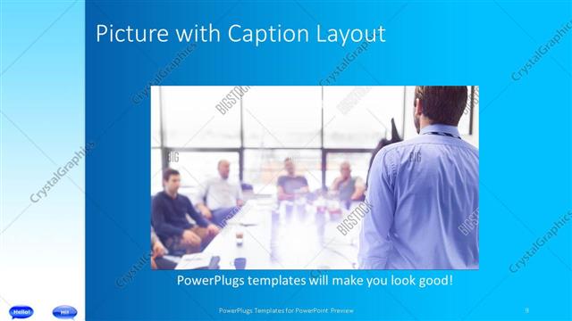Picture with Caption presentation slide layout