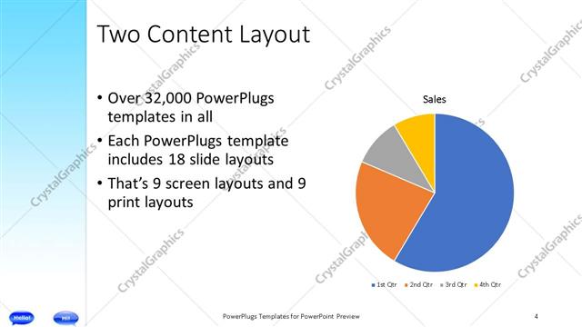 Two Content presentation slide layout